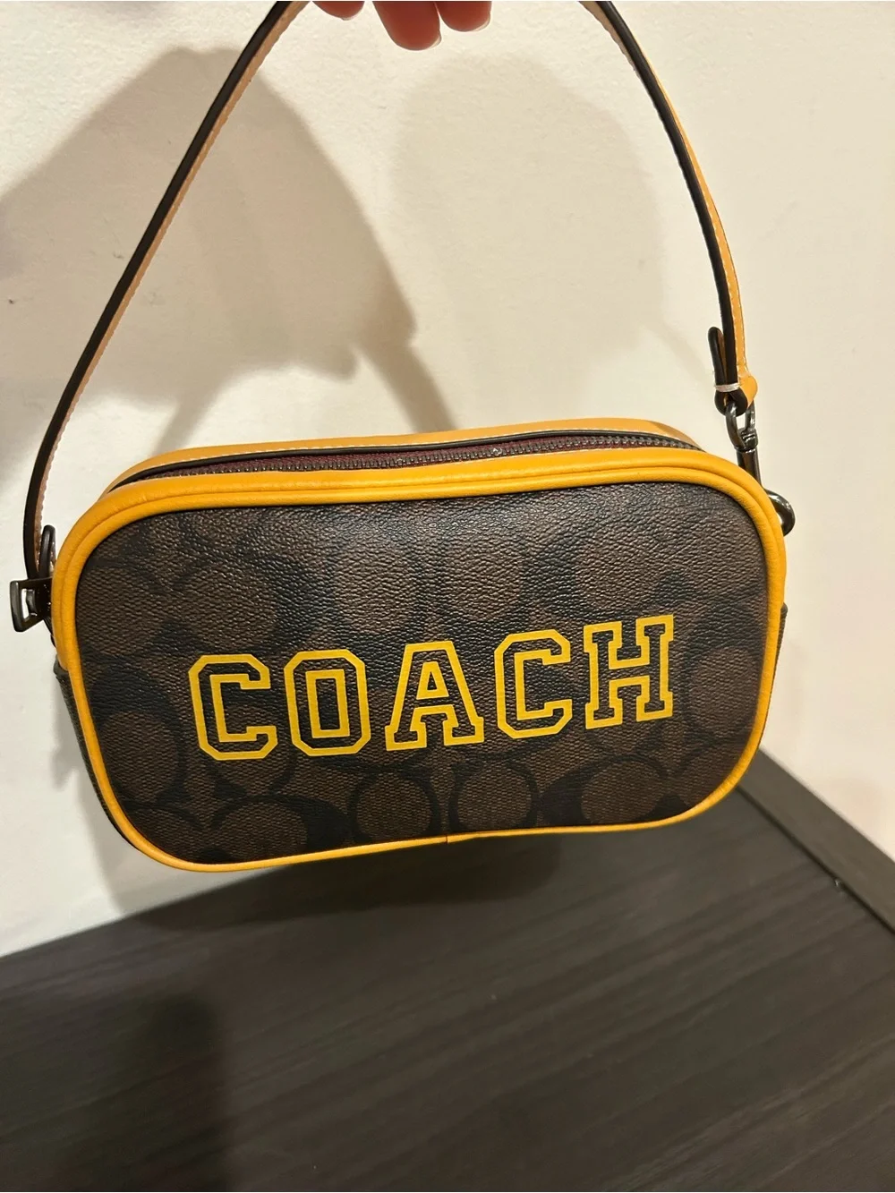 Coach Jamie Mini bag In Signature Canvas With Varsity Motif (Style No. CB851)